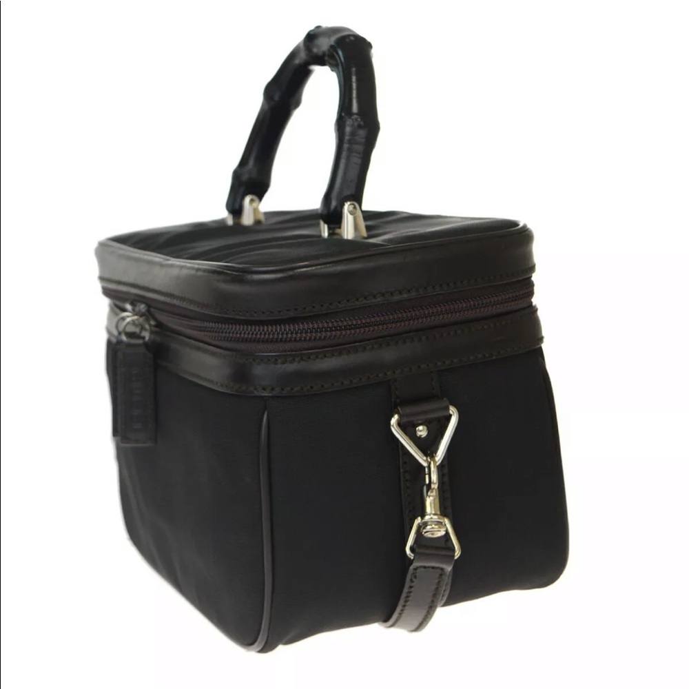 GUCCI Bamboo Vanity Leather Shoulder Bag - Picture 6 of 8